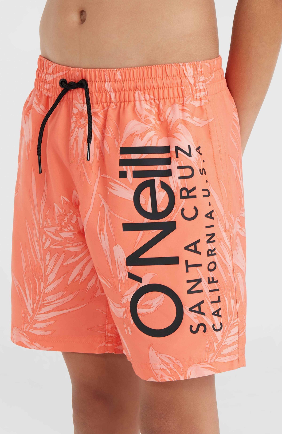 Mix and Match Cali Floral 14'' zwembroek | Living Coral Tonal Tropicana