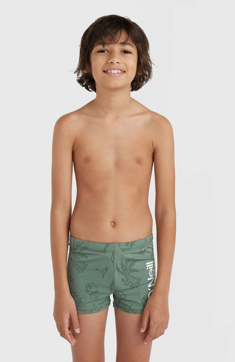 Mix and Match Crazy 8'' zwemboxer | Green Vintage Surfer Mix and Match Crazy 8'' zwemboxer | Green Vintage Surfer