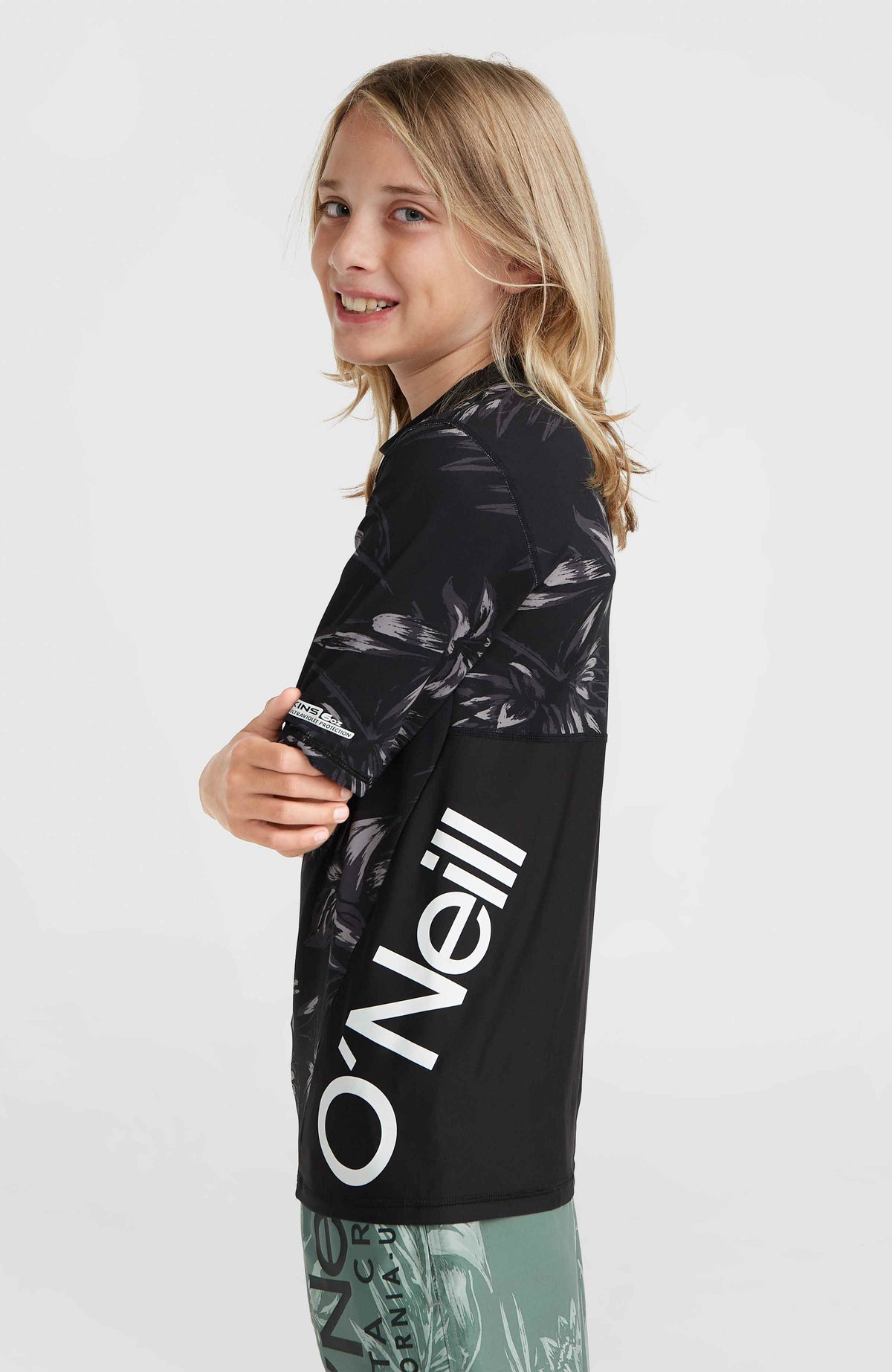 Mix and Match Crazy shirt met korte mouwen | Black Tonal Tropican