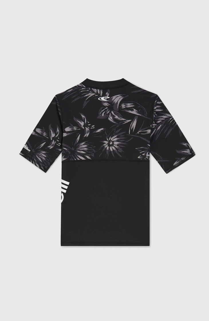 Mix and Match Crazy shirt met korte mouwen | Black Tonal Tropican