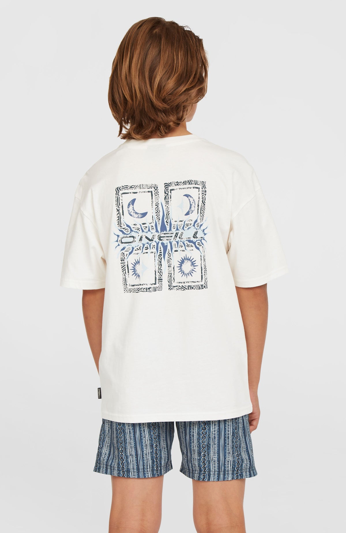 Cali 14'' zwembroek | Blue Pressed Lines