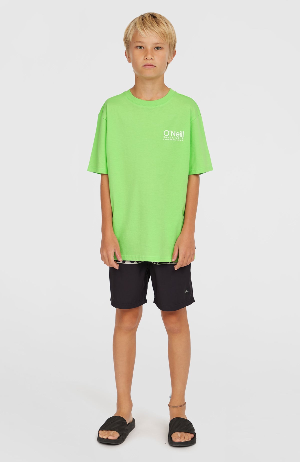 Cali Stripe 14'' zwembroek | Green Upside Down