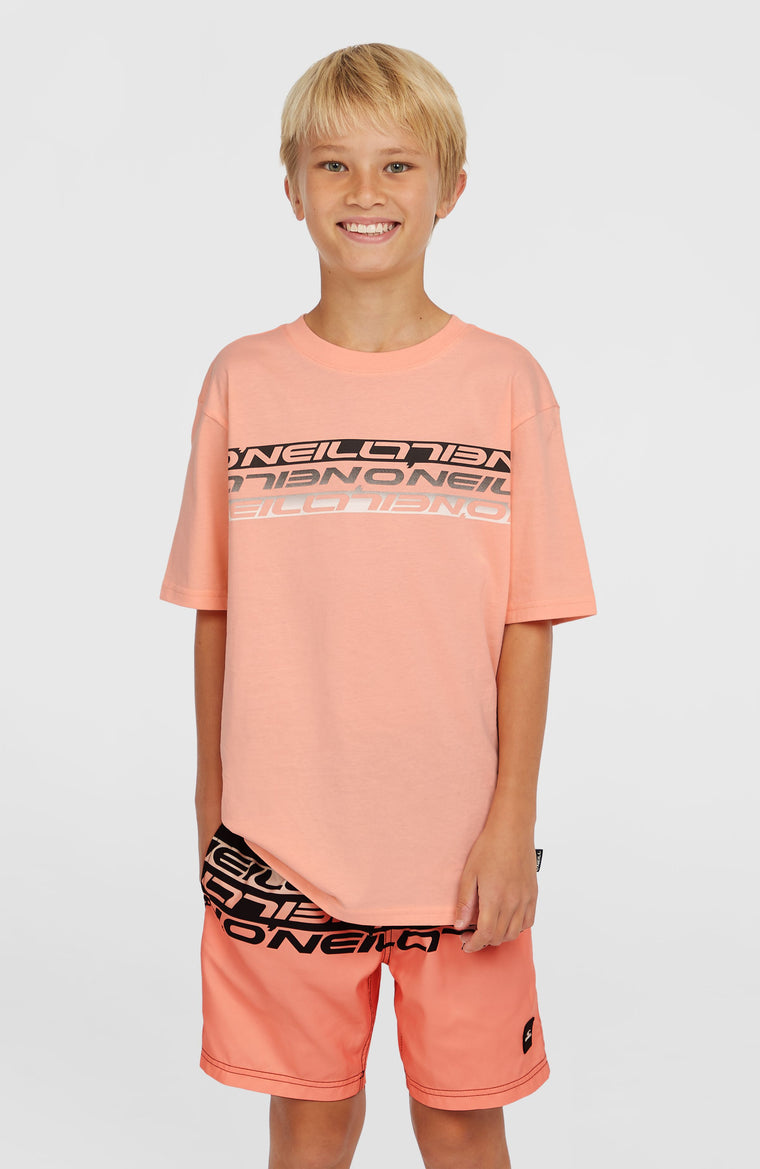 Stripe T-shirt | Coral Pop Stripe T-shirt | Coral Pop