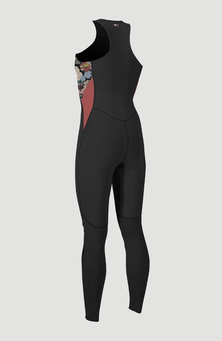 Bahia 1.5mm Front Zip Sleeveless Full Wetsuit | BLACK/TWIGGY/TEA ROSE