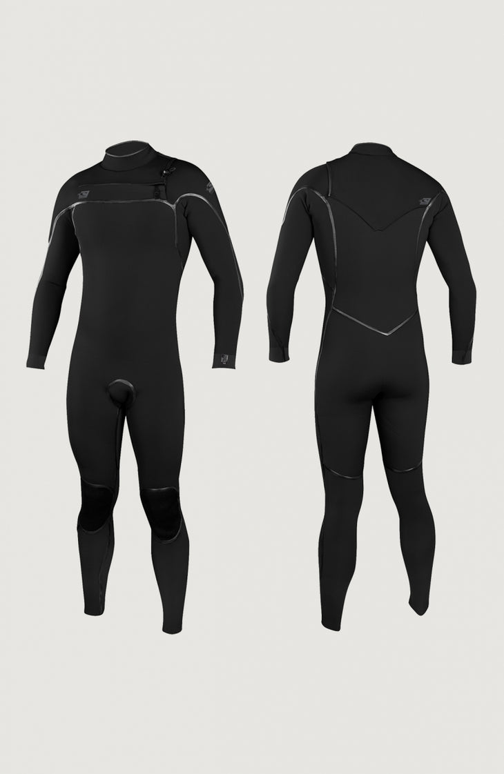 Psycho One Chest Zip 3/2mm Full Wetsuit | BLACK/BLACK