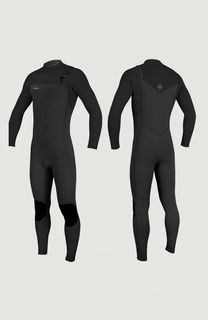 Hyperfreak Chest Zip 3/2mm Full Wetsuit | BLACK/BLACK