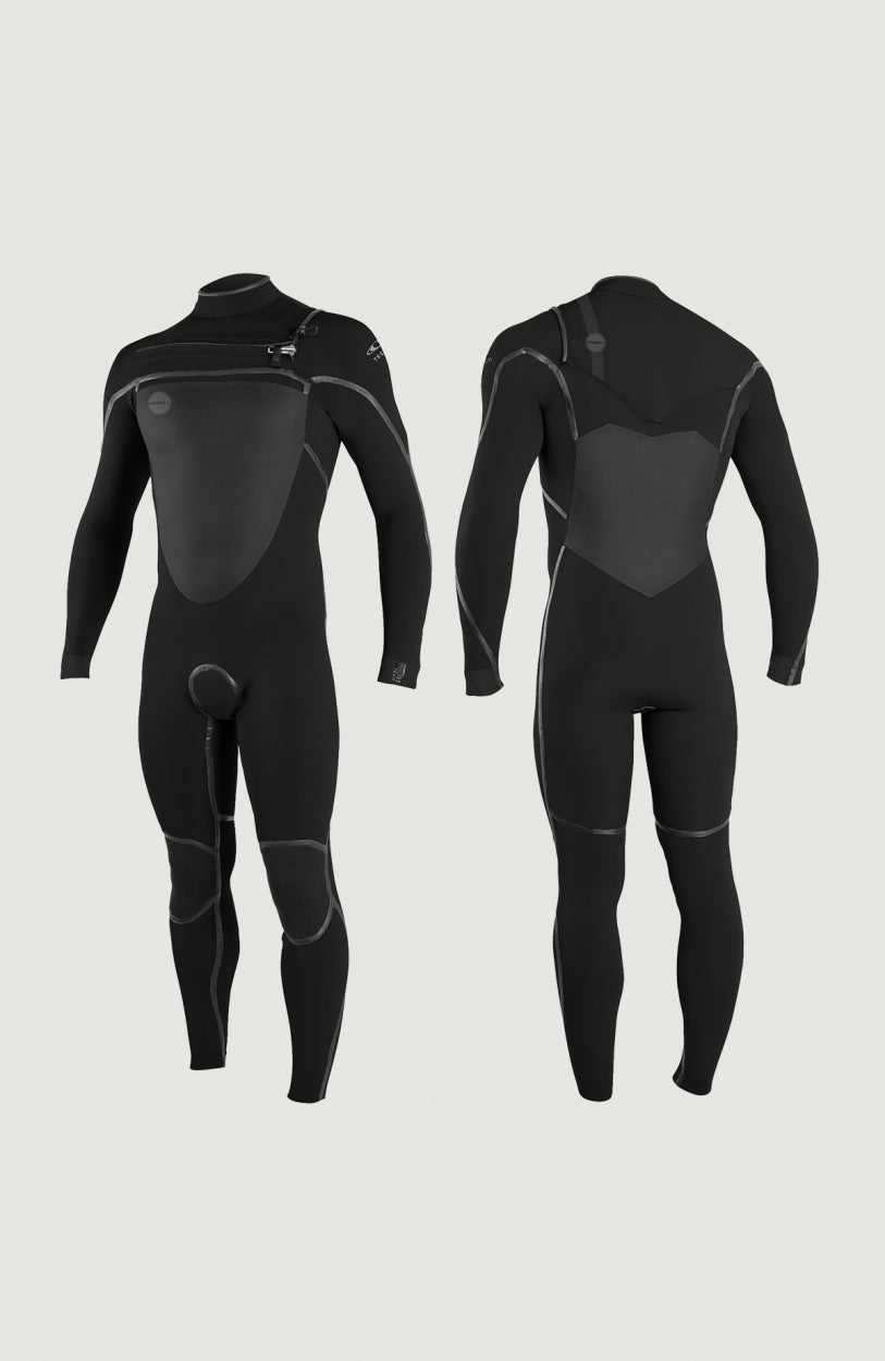 Psycho Tech Chest Zip 4/3mm Full Wetsuit | BLACK/BLACK