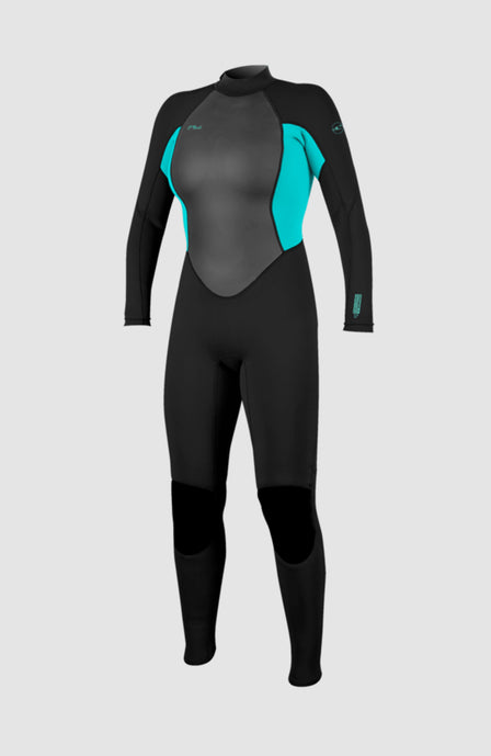 Reactor-2 3/2 Back Zip Full Wetsuit | BLK/LTAQUA