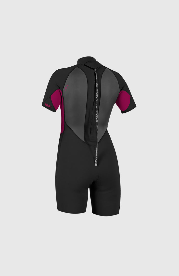 Reactor-2 2mm Back Zip Short Sleeve Spring Wetsuit | BLK/PUNKPNK