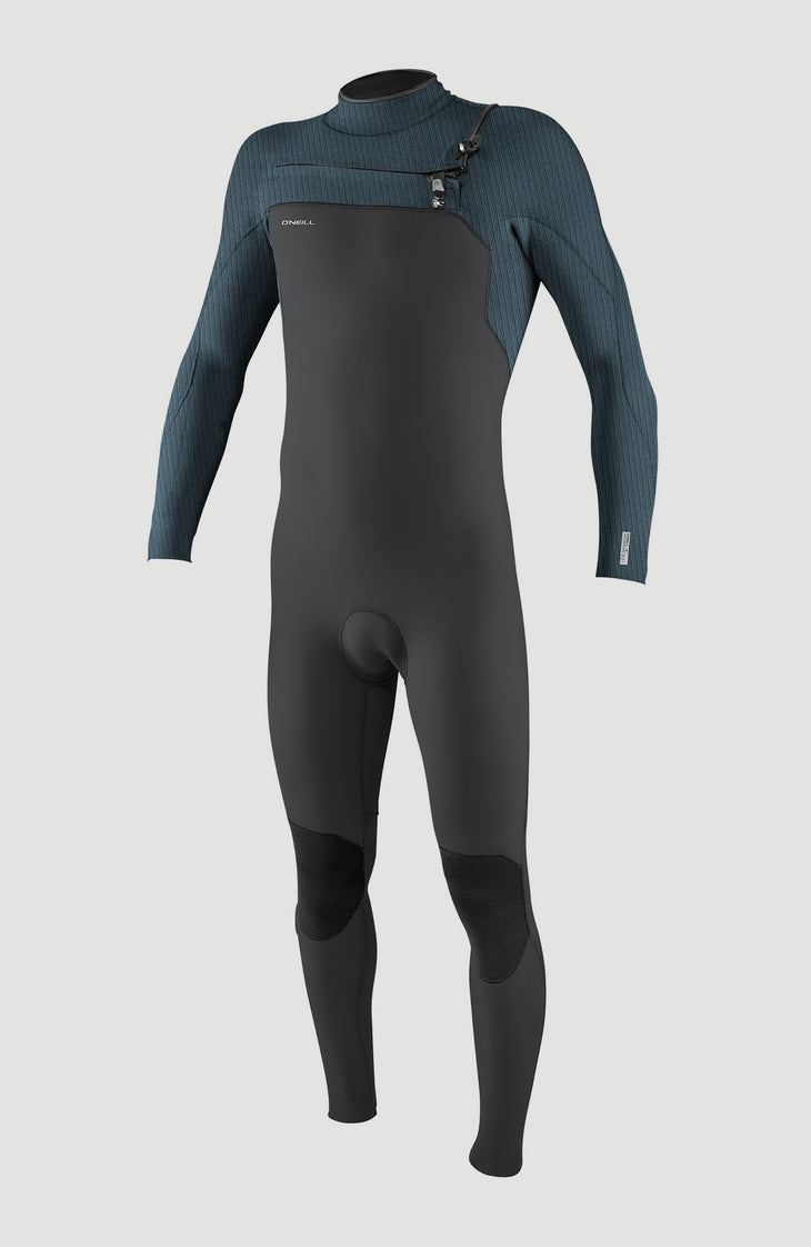 Hyperfreak Plus 4/3mm Chest Zip Full Wetsuit | GUN METAL/CADET BLUE