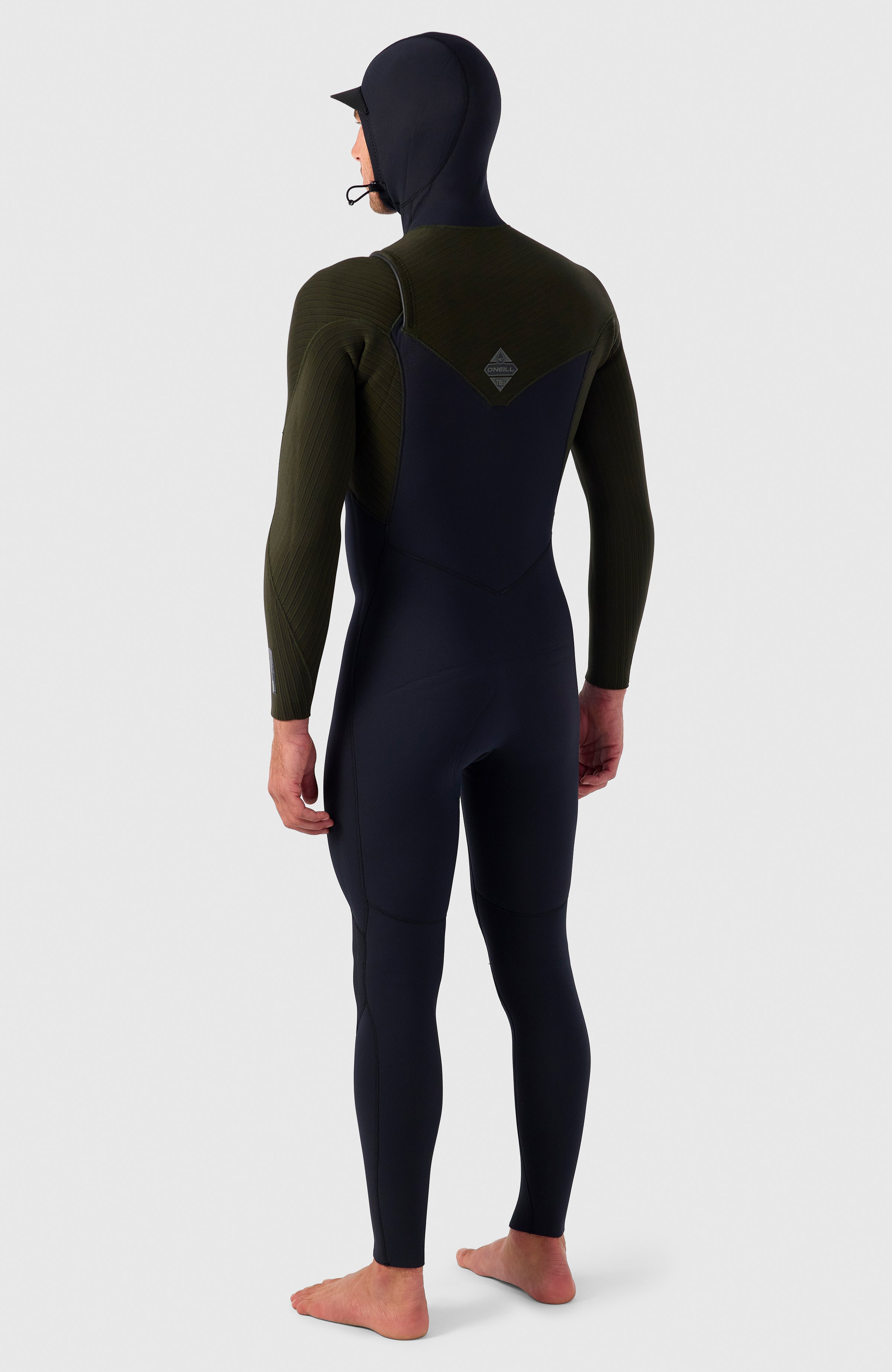 O'Neill Heren Hyperfreak 5/4mm Chest Zip Full Wetsuit with Hood
