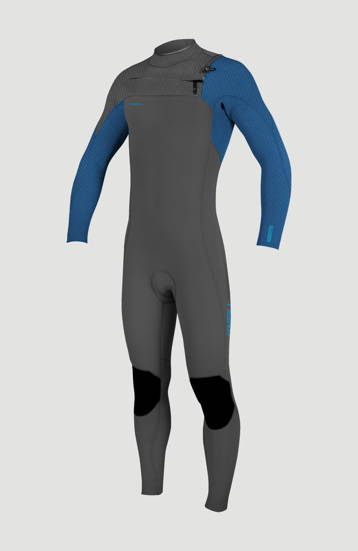 Hyperfreak Plus 4/3mm Chest Zip Full Wetsuit | GRAPHITE/SMOKE/BALI BLUE