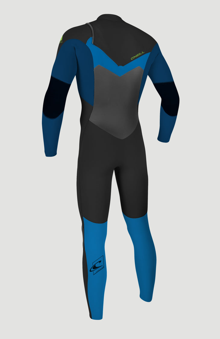 Epic 3/2mm Chest Zip Full Wetsuit | BLACK/DEEP SEA/BALI BLUE
