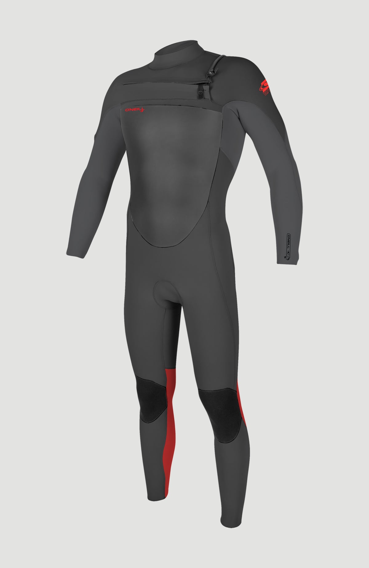 Epic 4/3mm Chest Zip Full Wetsuit | GRAPHITE/SMOKE/RED