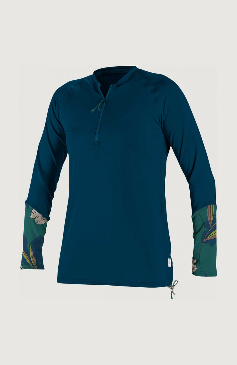 Front Zip Long Sleeve UV Shirt | Dark Blue