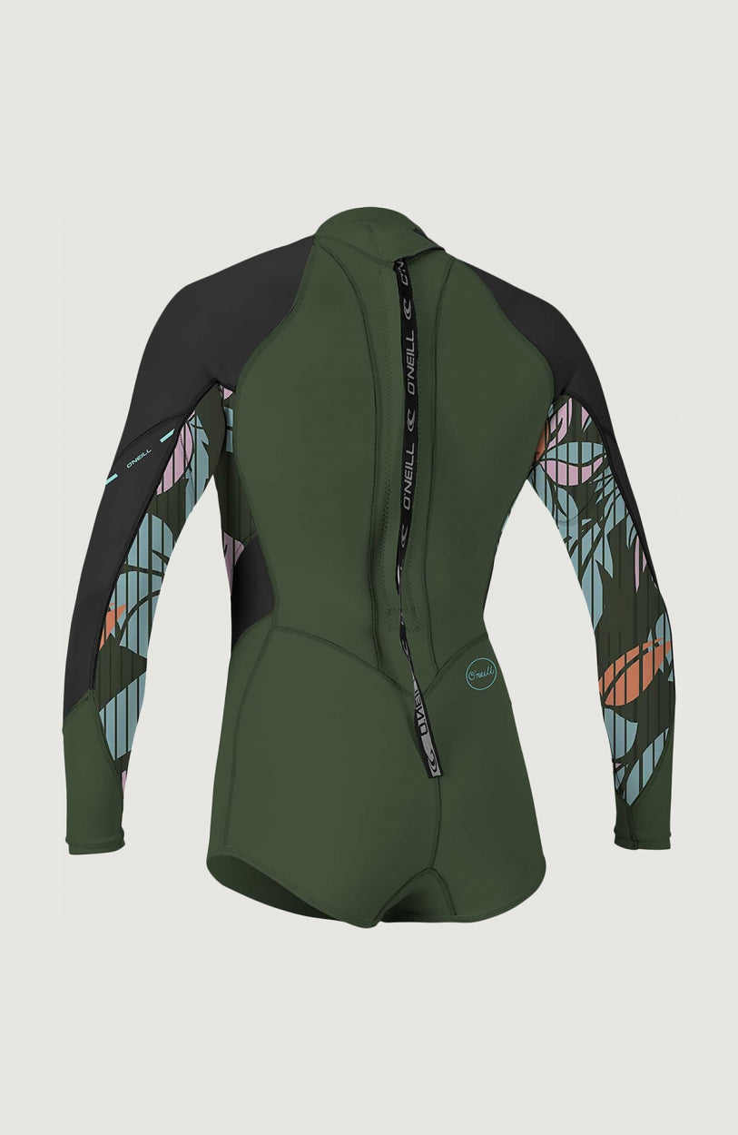 O'Neill Women's Bahia 2/1mm Back Zip Spring Wetsuit - Long Sleeve For Surfing & Water Sports