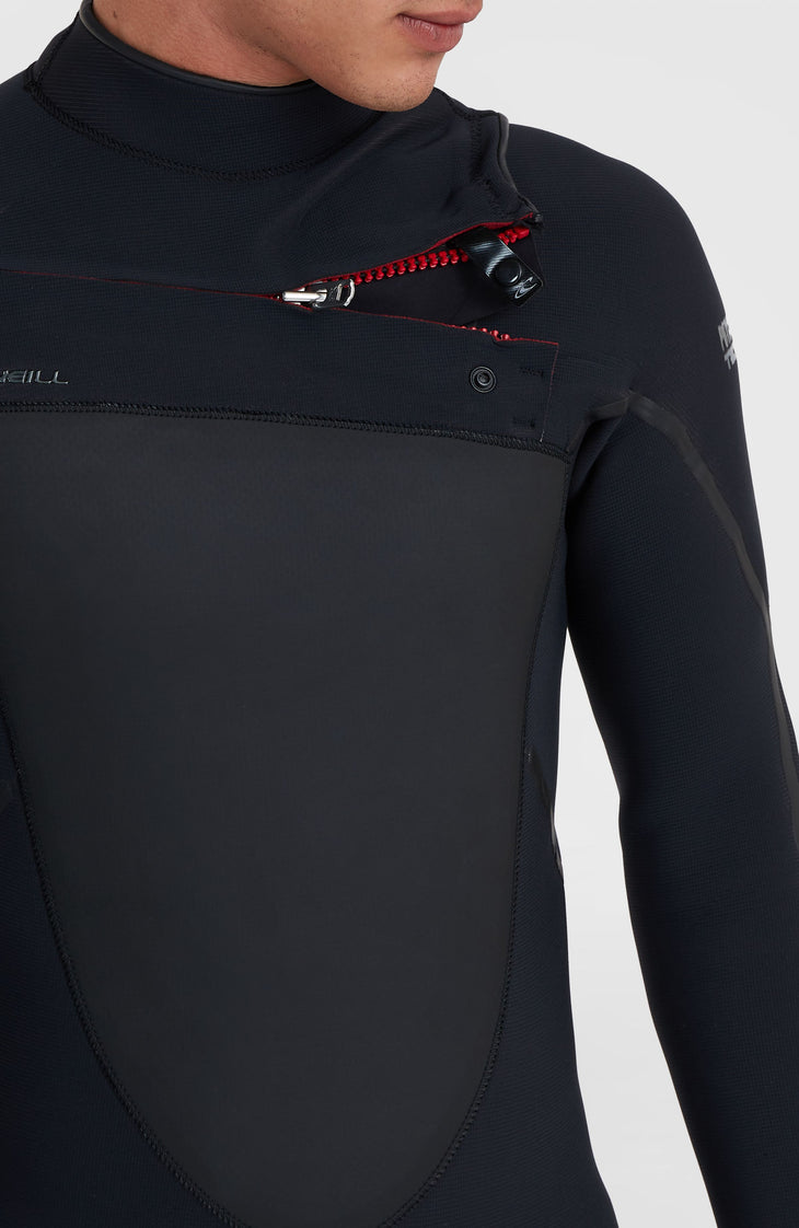 Psycho Tech 4/3mm Chest Zip Full Wetsuit | BLACK/BLACK
