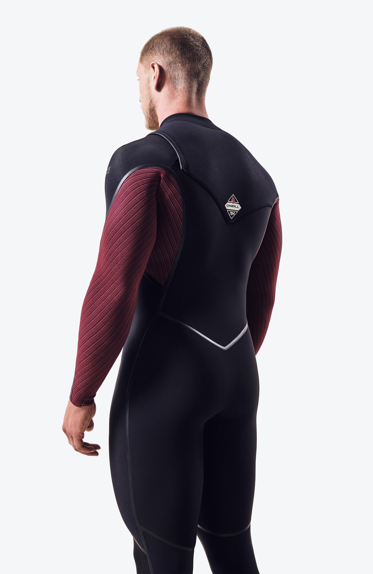 Hyperfreak Fire 4/3mm Chest Zip Full Wetsuit | BLACK/DARK RED
