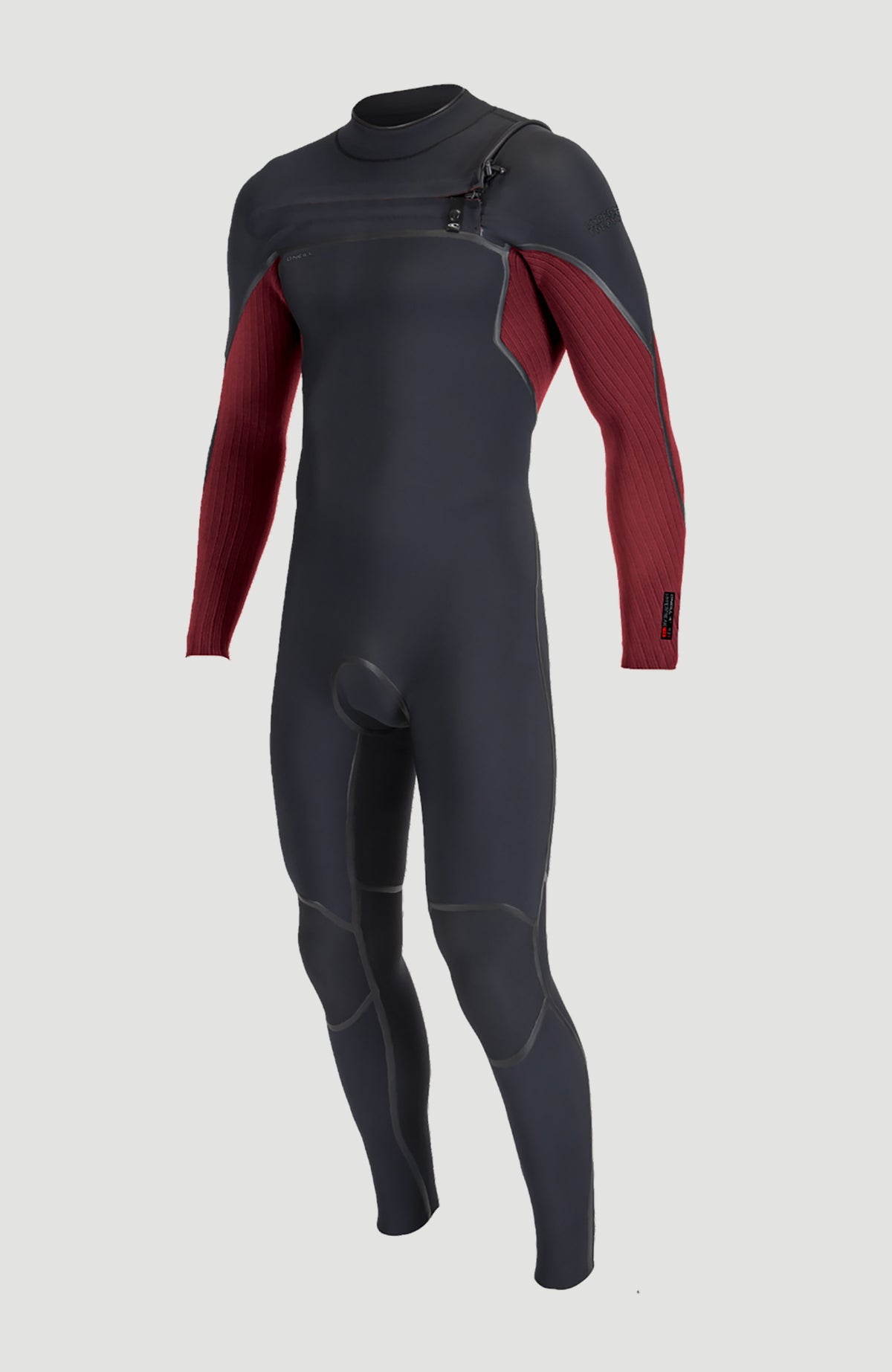 Hyperfreak Fire 4/3mm Chest Zip Full Wetsuit | BLACK/DARK RED