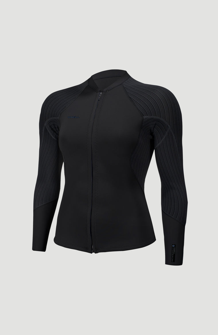 Hyperfreak 2/1.5mm Front Zip Wetsuit Jacket | BLACK/BLACK Hyperfreak 2/1.5mm Front Zip Wetsuit Jacket | BLACK/BLACK
