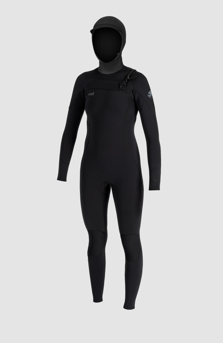 Epic 6/4 Chest Zip Wetsuit with Hood | A05 BLK/BLK/BLK