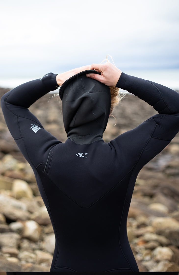 Epic 6/4 Chest Zip Wetsuit with Hood | A05 BLK/BLK/BLK