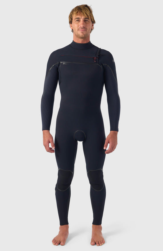 Hyperfreak Fire 4/3+mm Chest Zip Full Wetsuit | BLACK/BLACK Hyperfreak Fire 4/3+mm Chest Zip Full Wetsuit | BLACK/BLACK