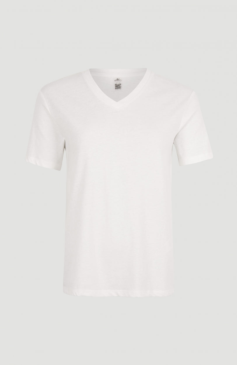 T-shirt Essentials met V-hals | Snow White