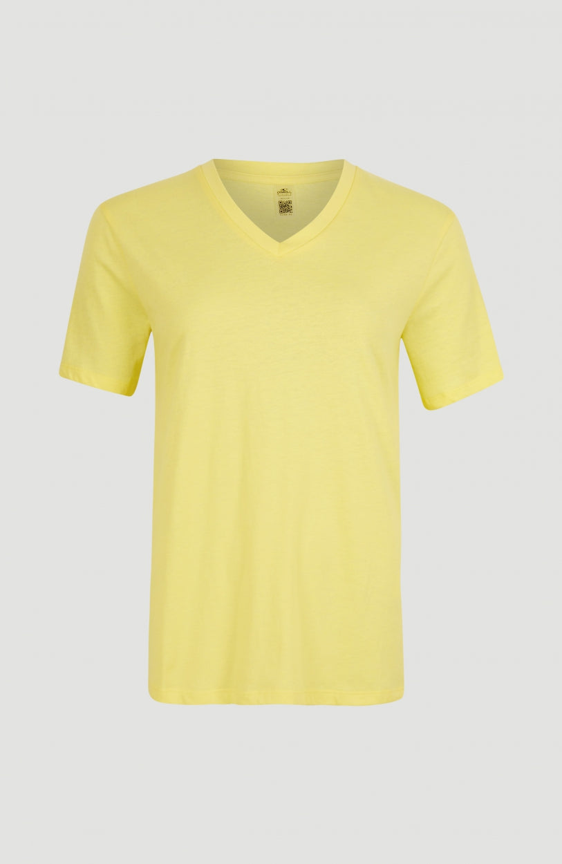 T-shirt Essentials met V-hals | Sunshine