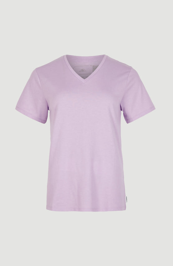 T-shirt Essentials met V-hals | Purple Rose