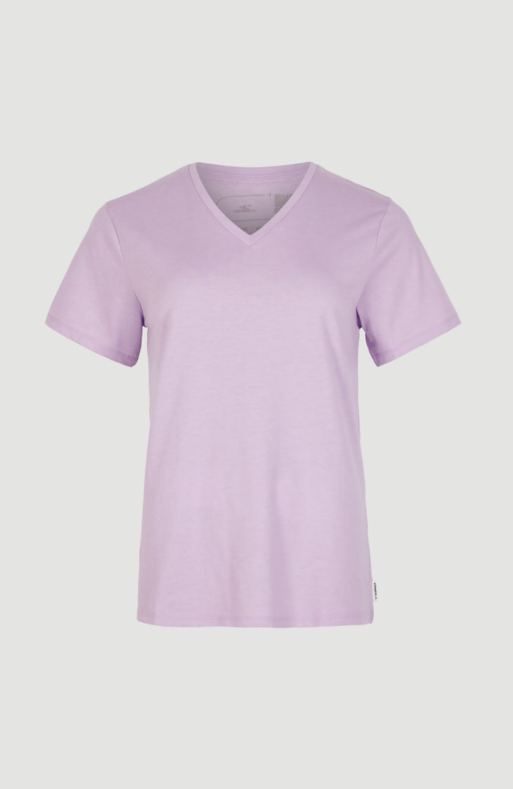 T-shirt Essentials met V-hals | Purple Rose