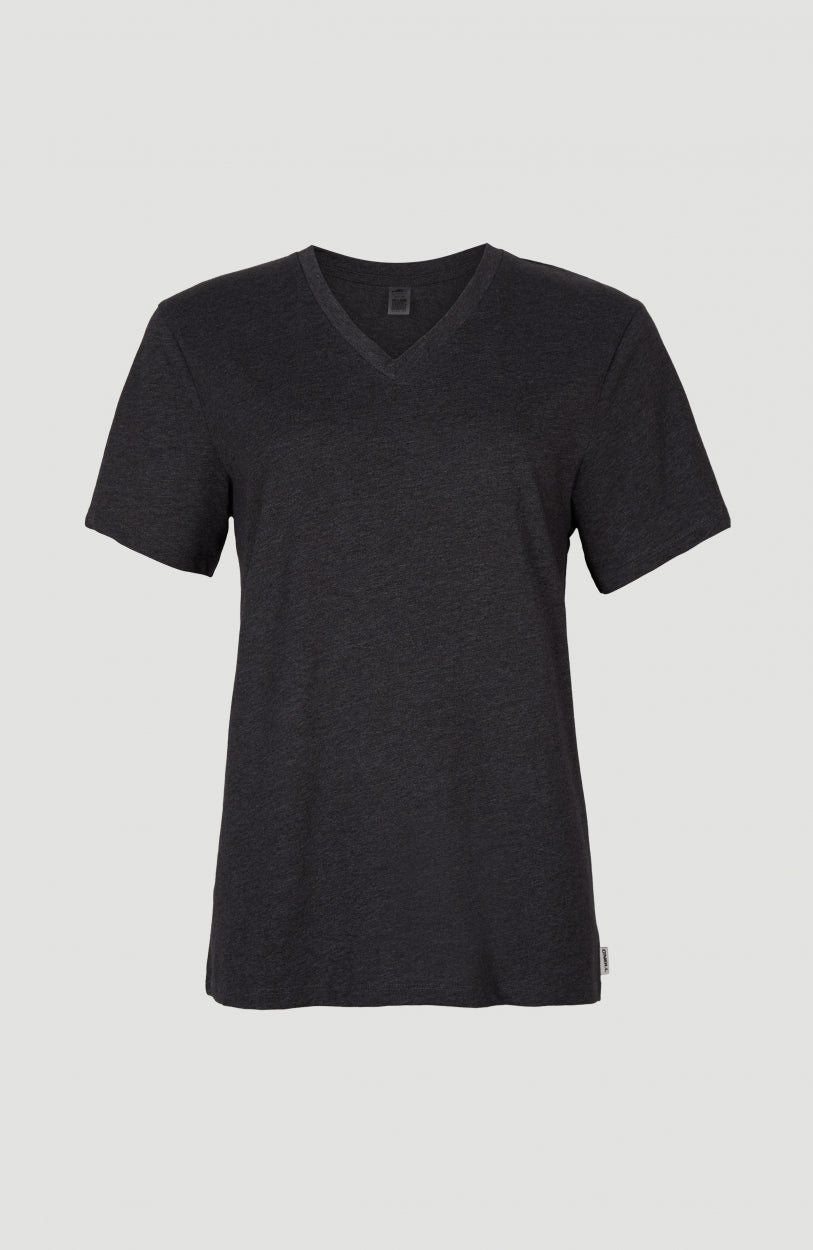 T-shirt Essentials met V-hals | Black Out
