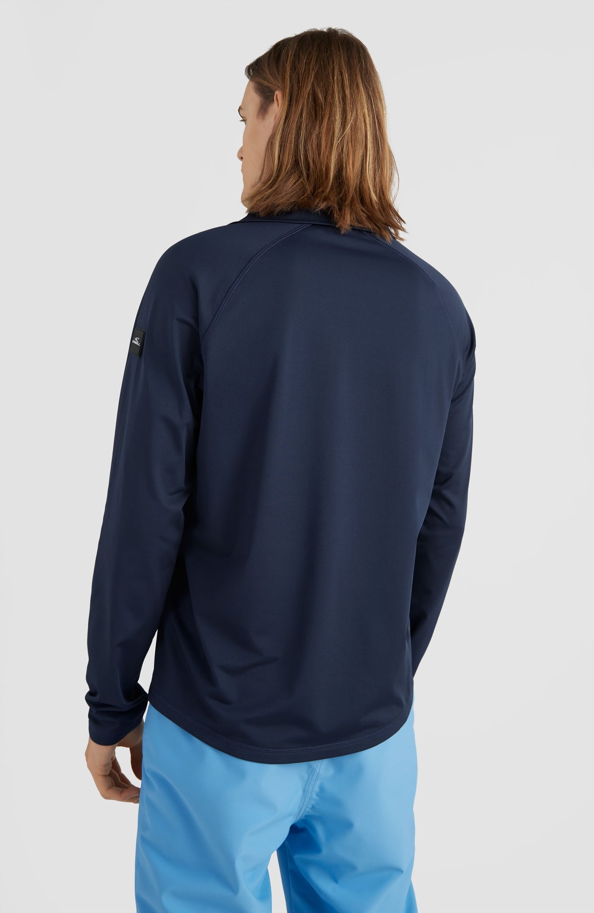 Clime fleecetrui met halve rits | Ink Blue -A