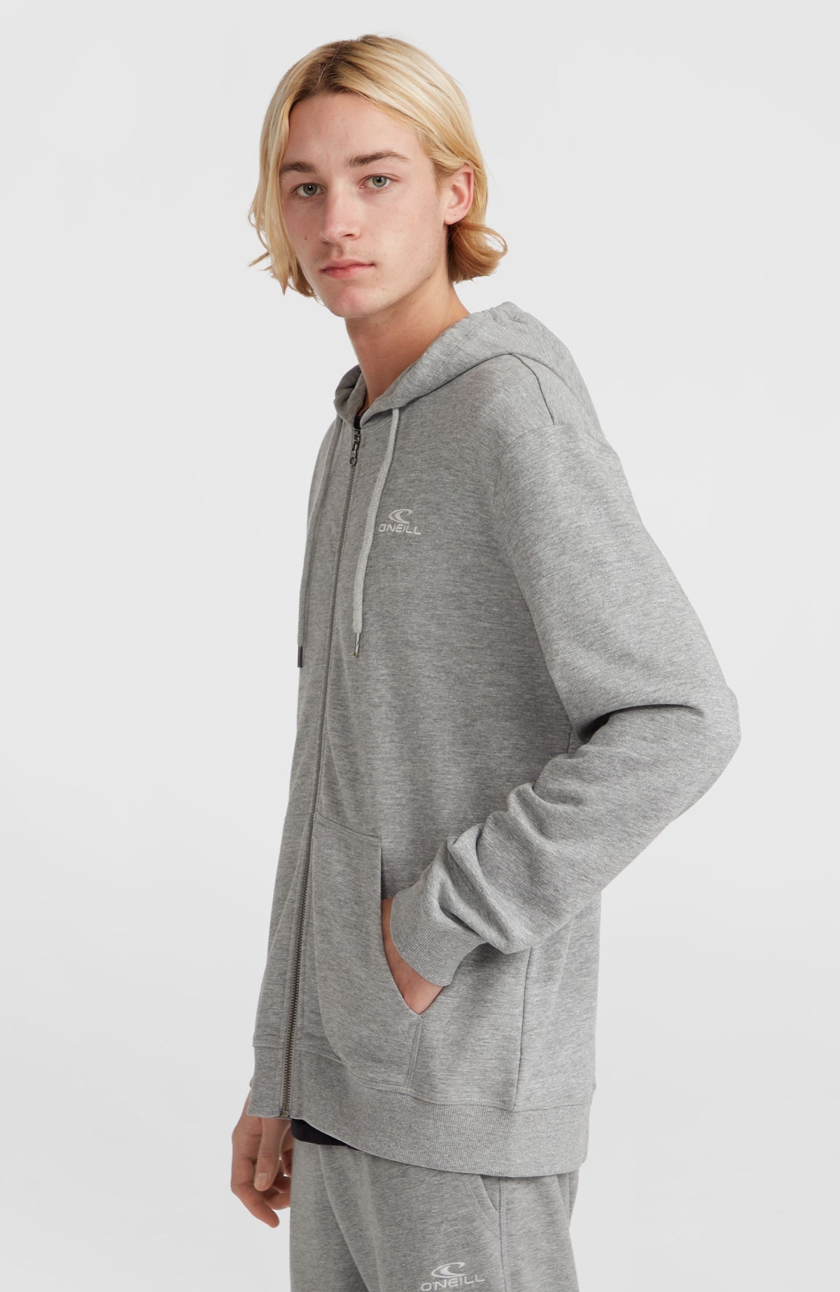 O'Neill Small Logo capuchonvest met volledige rits | Silver Melee