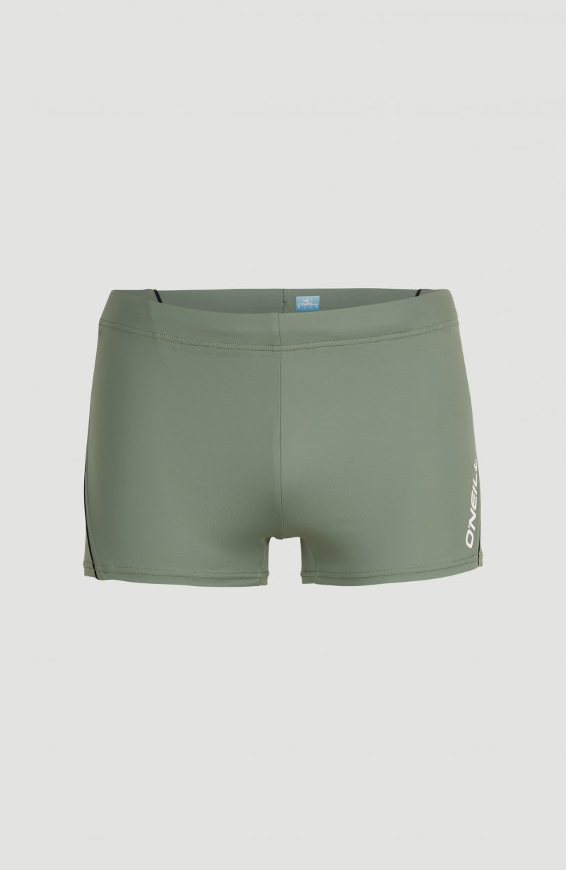 Solid Zwembroek | Deep Lichen Green