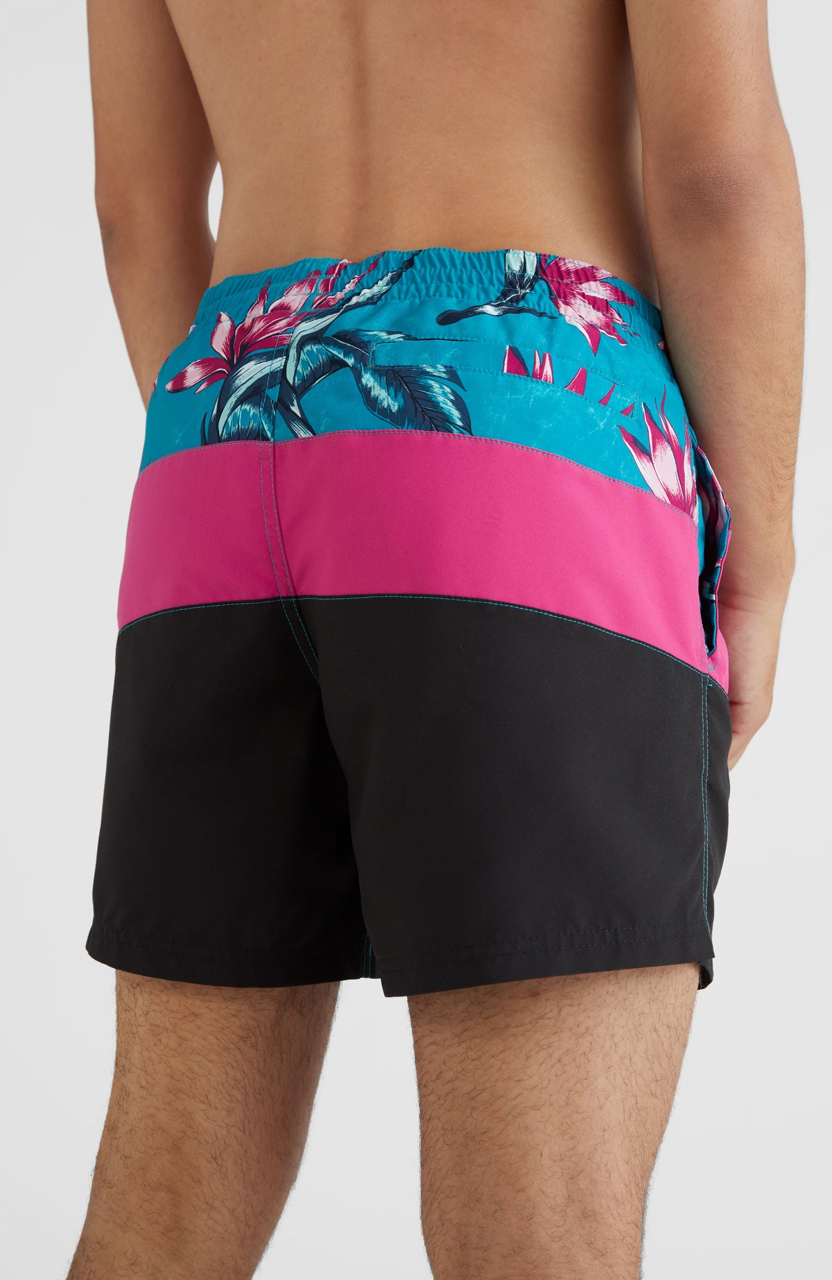 Frame Block Swim Short | Red Multi Stripe