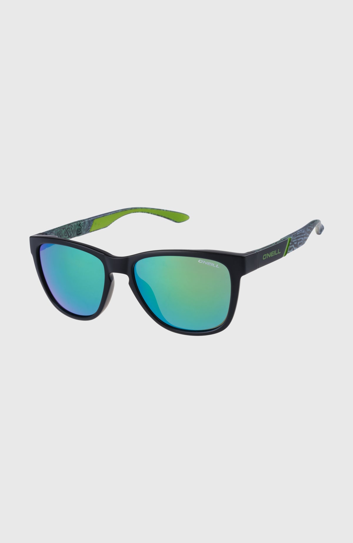 O'Neill DawnPatrol zonnebril | MATTE BLACK/ GREEN RETRO PRINT