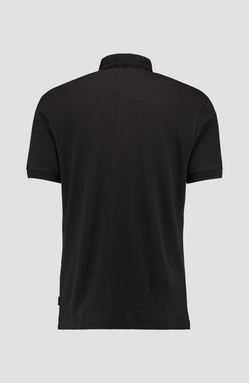 Hybrid Waffle Polo Shirt | BlackOut - A