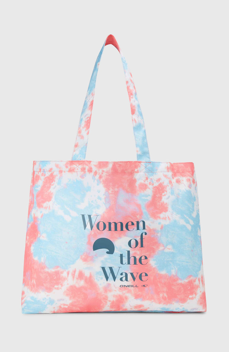 Coastal Print totebag | Pink Ice Cube Tie Dye