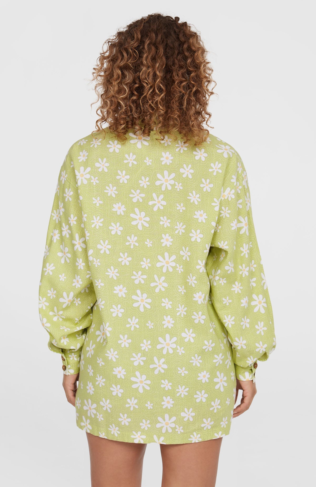 Beach Vintage lange blouse | Green Daisyline