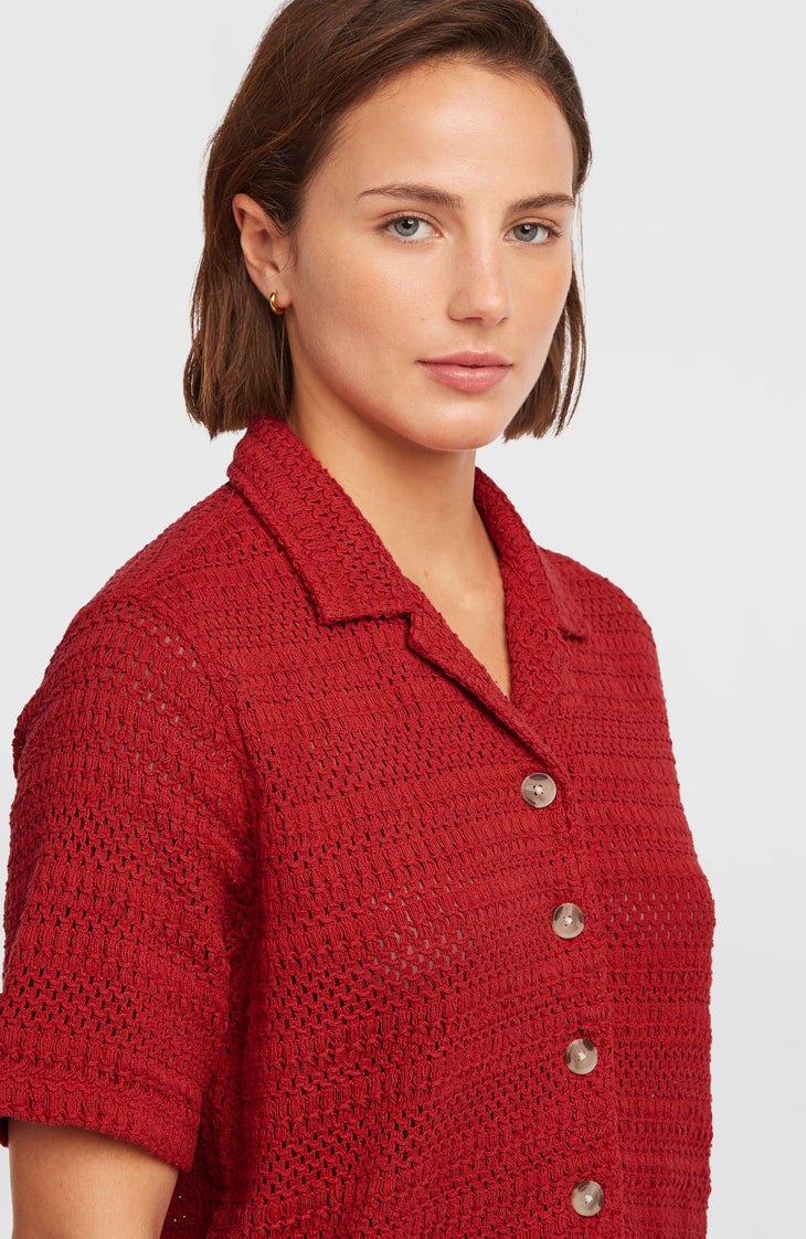 O'Riginals Crochet blouse | Midnight Poppy