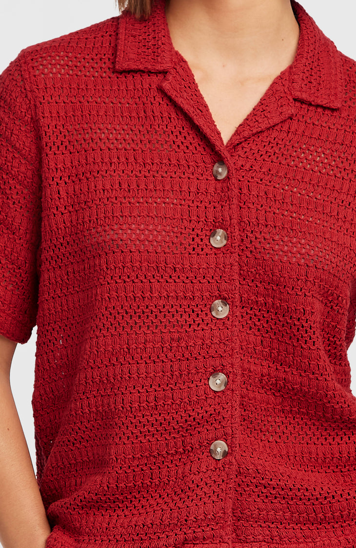 O'Riginals Crochet blouse | Midnight Poppy