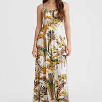 Maxi-jurk Quorra | White Tropical Flower