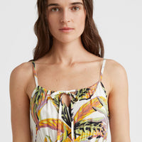 Maxi-jurk Quorra | White Tropical Flower