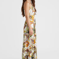 Maxi-jurk Quorra | White Tropical Flower