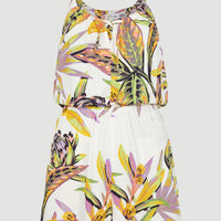 Playsuit Leina | White Tropical Flower