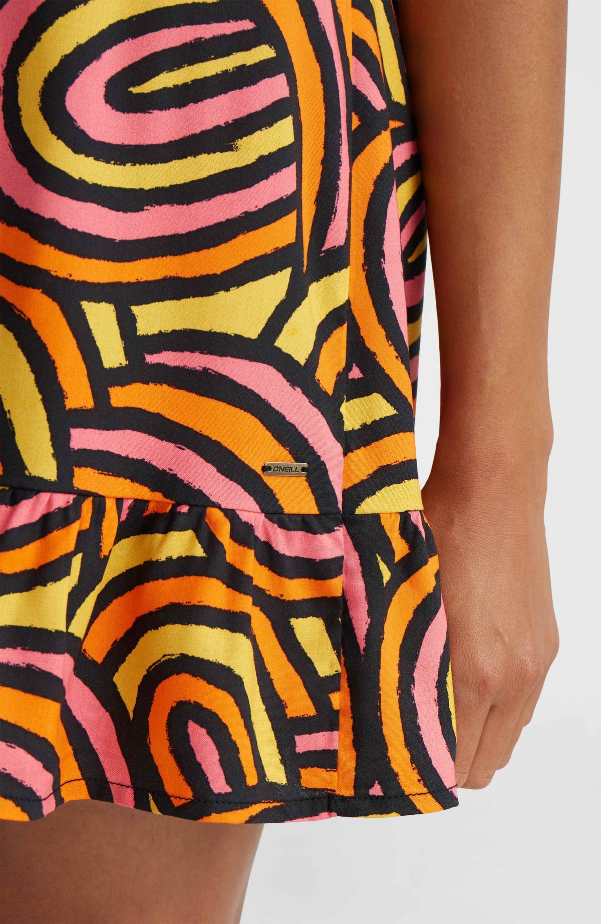 Malu Beach jurk | Orange Rainbow Stripe