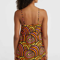 Malu Beach jurk | Orange Rainbow Stripe