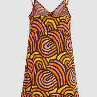 Malu Beach jurk | Orange Rainbow Stripe