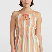 Quorra maxi-jurk | Orange Multistripe